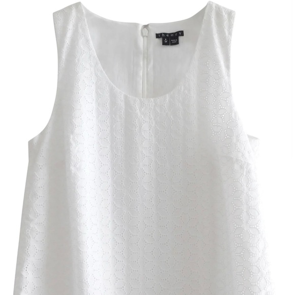Theory white eyelet top - size small - euc - - Picture 2 of 6